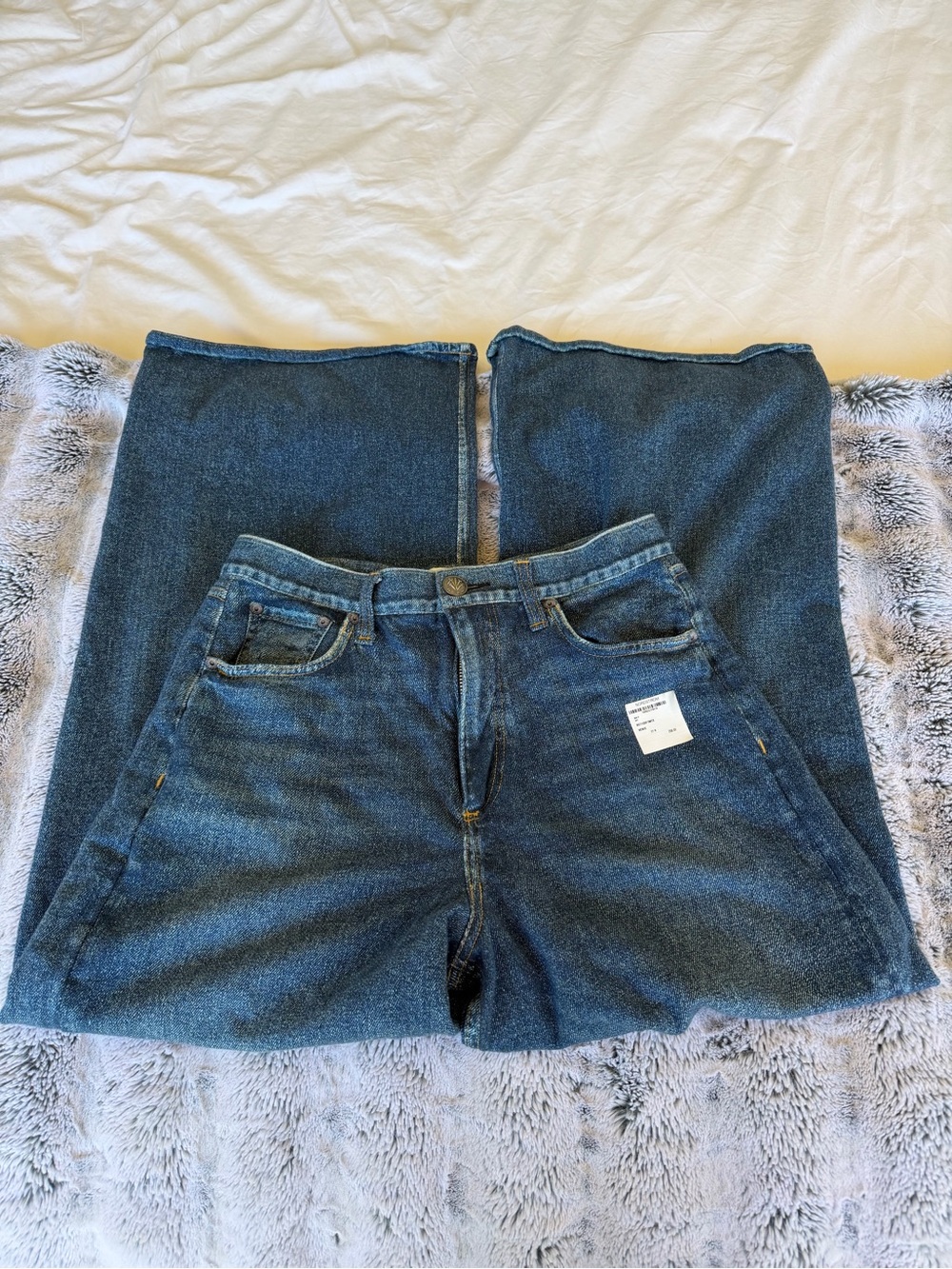 Rag & Bone Miramar Wide Leg Real Button Sweatpant Jeans